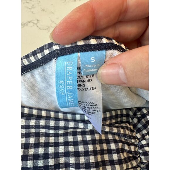 NWT Draper James Gingham Seersucker Blue and White Bikini Set Size Small - Picture 7 of 11
